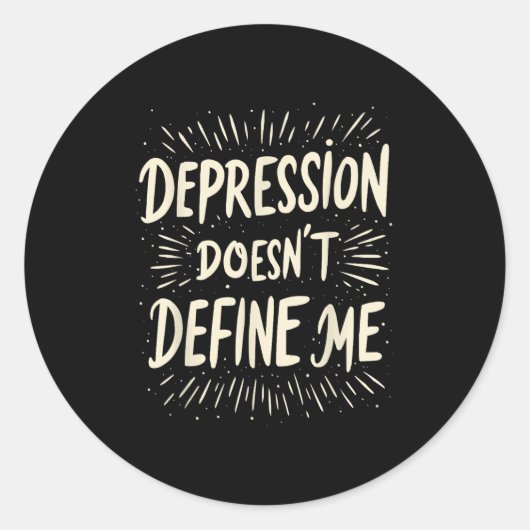 Suicide Awareness Depression Anxiety Mental Health Ronde Sticker (Voorkant)