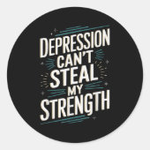 Suicide Awareness Depression Anxiety Mental Health Ronde Sticker (Voorkant)