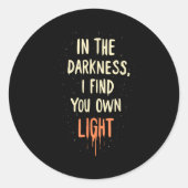 Suicide Awareness Depression Anxiety Mental Health Ronde Sticker (Voorkant)