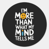 Suicide Awareness Depression Anxiety Mental Health Ronde Sticker (Voorkant)