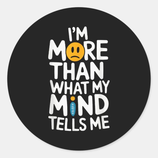 Suicide Awareness Depression Anxiety Mental Health Ronde Sticker (Voorkant)