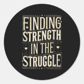 Suicide Awareness Depression Anxiety Mental Health Ronde Sticker (Voorkant)