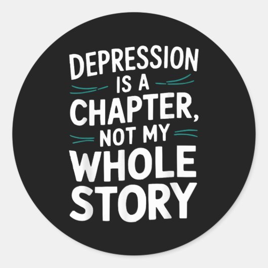 Suicide Awareness Depression Anxiety Mental Health Ronde Sticker (Voorkant)