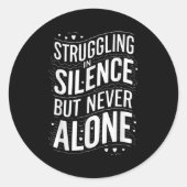 Suicide Awareness Depression Anxiety Mental Health Ronde Sticker (Voorkant)