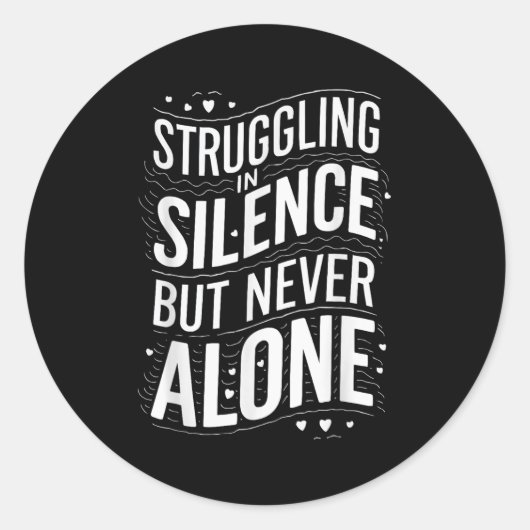 Suicide Awareness Depression Anxiety Mental Health Ronde Sticker (Voorkant)