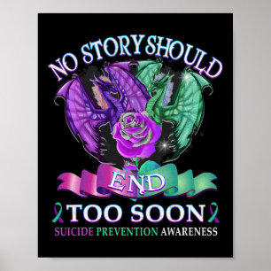 Suicide Awareness Dragon No Story moet niet eindig Poster