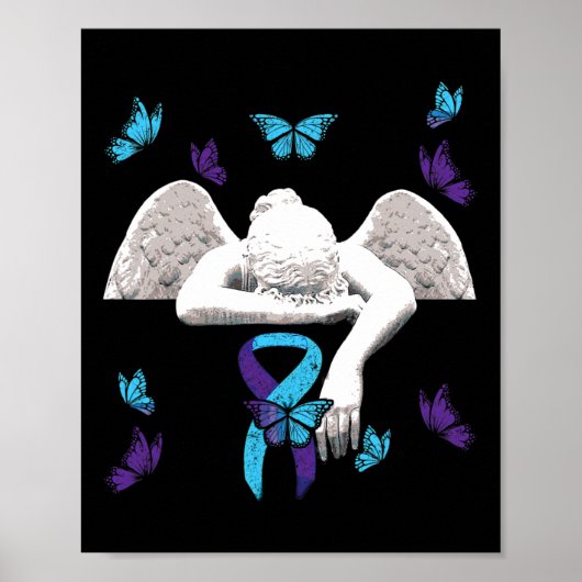 Suicide Awareness Engel lint Vlinders Poster (Voorkant)