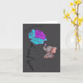 Suicide Awareness Flower Elephant Ribbon Graphic  Kaart (Gele Bloem)