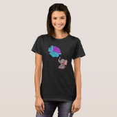 Suicide Awareness Flower Elephant Ribbon Graphic  T-shirt (Voorkant volledig)