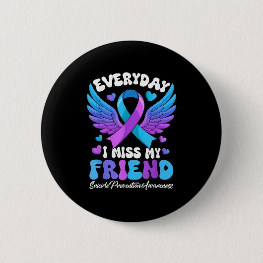 Suicide Awareness Friend Suicide Prevention Awaren Ronde Button 5,7 Cm (Voorkant)
