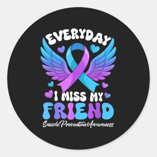 Suicide Awareness Friend Suicide Prevention Awaren Ronde Sticker (Voorkant)