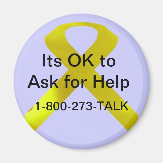 Suicide Awareness Help Magnet (Voorkant)