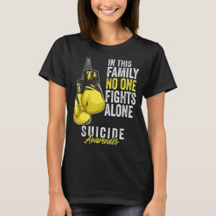 Suicide Awareness Maand Bokshandschoenen Geel Ribb T-shirt
