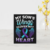 Suicide Awareness Memory van Son Wings Hoesje hart Kaart (Gele Bloem)