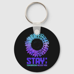 Suicide Awareness Month Blijf Geestelijke Gezondhe Sleutelhanger