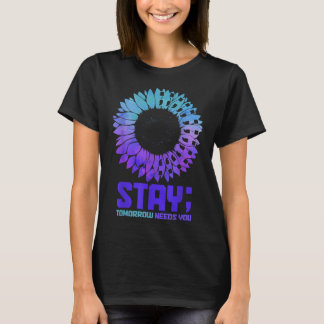 Suicide Awareness Month Blijf Geestelijke Gezondhe T-shirt