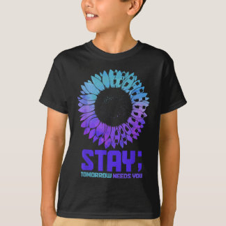 Suicide Awareness Month Blijf Geestelijke Gezondhe T-shirt