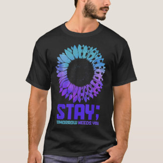 Suicide Awareness Month Blijf Geestelijke Gezondhe T-shirt
