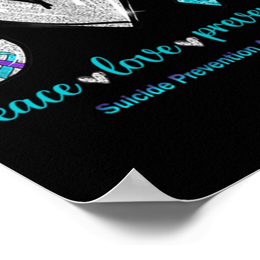 Suicide Awareness Peace Love Prevention 1  Poster (Hoek)