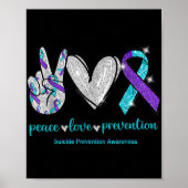 Suicide Awareness Peace Love Prevention 1  Poster (Voorkant)