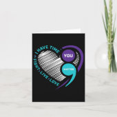 Suicide Awareness Preventie Hartcolon U Kaart (Voorkant)