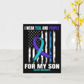 Suicide Awareness Preventie Zoon Vrouwen Mannen Am Kaart (Gele Bloem)