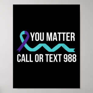 Suicide Awareness Prevention 988 Hotline Shirt - N Poster