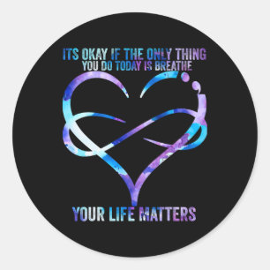 Suicide Awareness Prevention Uw levensproblemen SU Ronde Sticker