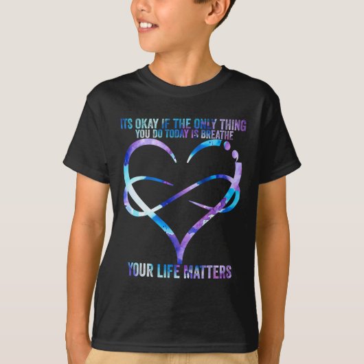 Suicide Awareness Prevention Uw levensproblemen SU T-shirt (Voorkant)