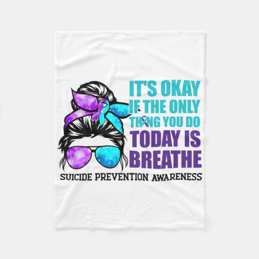 Suicide Awareness Quote Messine Bun Fleece Deken (Voorkant)
