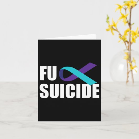 Suicide Awareness Ribbon Suicide Prevention Kaart (Gele Bloem)