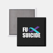 Suicide Awareness Ribbon Suicide Prevention Magneet (Voorkant / Achterkant)