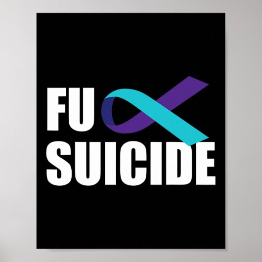 Suicide Awareness Ribbon Suicide Prevention Poster (Voorkant)