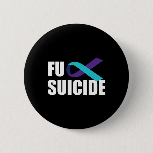 Suicide Awareness Ribbon Suicide Prevention Ronde Button 5,7 Cm (Voorkant)