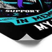 Suicide Awareness Shirt Brother Gone, maar niet Fo Poster (Hoek)