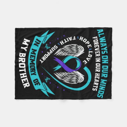 Suicide Awareness Shirt Brother Mannen Vrouwen Voo Fleece Deken (Voorkant (Horizontaal))