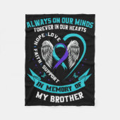 Suicide Awareness Shirt Brother Mannen Vrouwen Voo Fleece Deken (Voorkant)