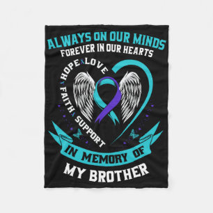 Suicide Awareness Shirt Brother Mannen Vrouwen Voo Fleece Deken