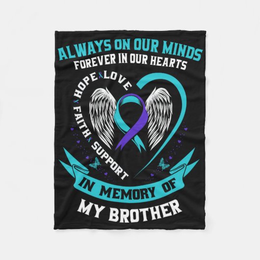 Suicide Awareness Shirt Brother Mannen Vrouwen Voo Fleece Deken (Voorkant)