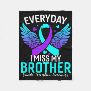 Suicide Awareness Shirt Brother Suicide Prevention Fleece Deken