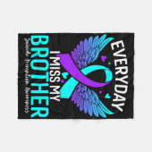 Suicide Awareness Shirt Brother Suicide Prevention Fleece Deken (Voorkant (Horizontaal))