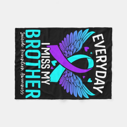Suicide Awareness Shirt Brother Suicide Prevention Fleece Deken (Voorkant (Horizontaal))