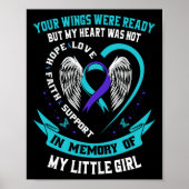 Suicide Awareness Shirt Dochter Little Girl Preve Poster (Voorkant)