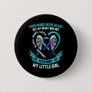 Suicide Awareness Shirt Dochter Little Girl Preve Ronde Button 5,7 Cm