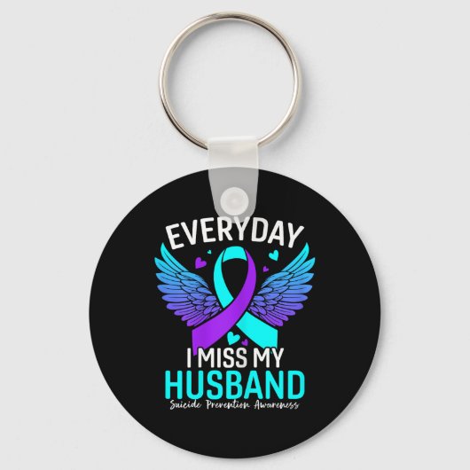 Suicide Awareness Shirt Husband Suicide Sleutelhanger (Voorkant)