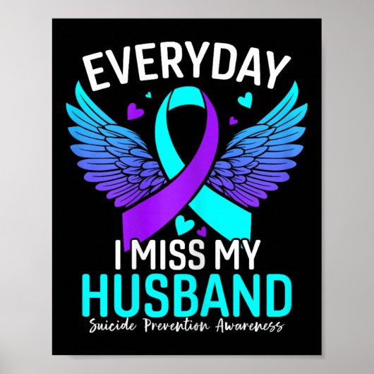 Suicide Awareness Shirt Husnd Suicide Prevention A Poster (Voorkant)