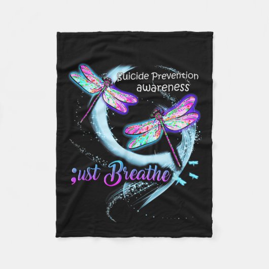 Suicide Awareness Shirt Just Breathe Suicide Preve Fleece Deken (Voorkant)