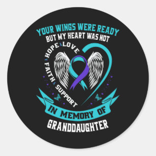 Suicide Awareness Shirt kleindochterpreventie I Ronde Sticker