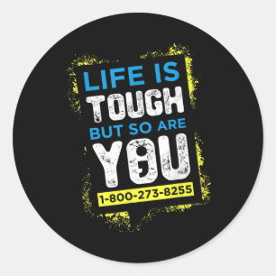 Suicide Awareness Shirt Mannen Vrouwen Het leven i Ronde Sticker