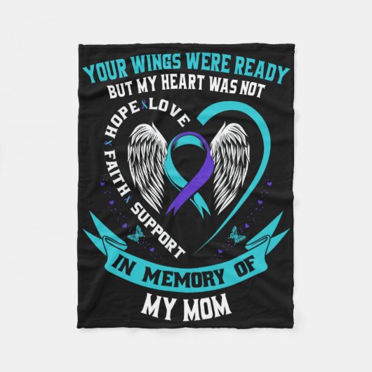 Suicide Awareness Shirt moeder zoon dochter preven Fleece Deken (Voorkant)